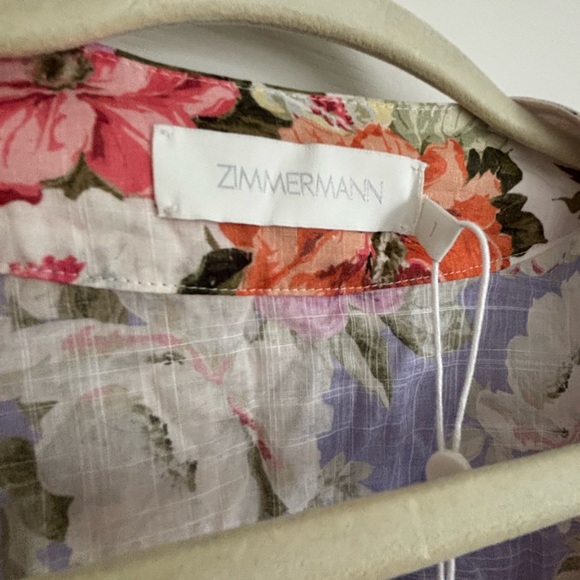 Zimmermann Spliced Floral Wrap Dress - Picture 3 of 9